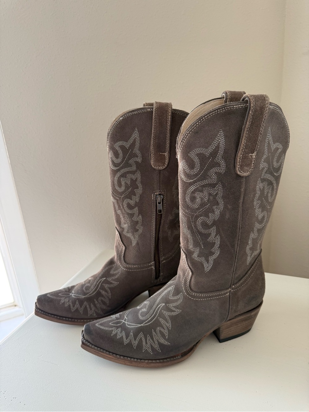 FREEBIRD | Women’s 8 | Gray Wilson Leather Cowboy Boots | Western Rodeo EUC